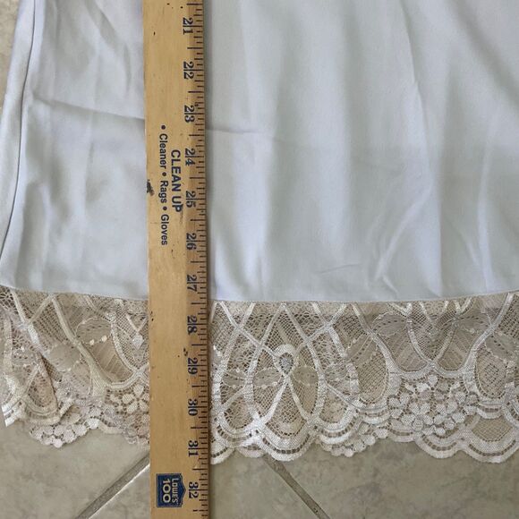 Flora Nikrooz Nightie Slip dress size S Chemise Lace trim Coquette racer back - Picture 6 of 9